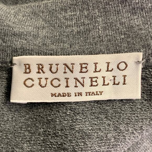 Size S Grey Cotton Blend Jersey Floral Monili Beaded Midi T-shirt Dress - Picture 5 of 7